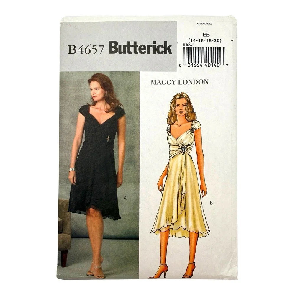 VTG 2005 Butterick Sewing Pattern Maggy London Misses Dress Sizes 14-20 #B4657